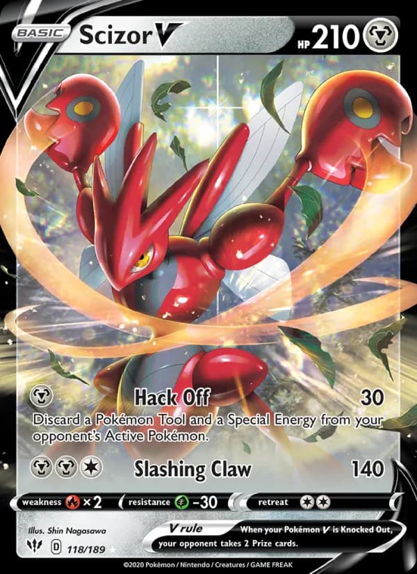 Scizor V — Darkness Ablaze, Holo Rare V