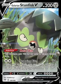 Galarian Stunfisk V — Darkness Ablaze — Holo Rare V