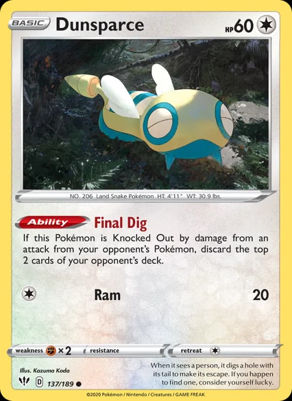 Dunsparce — Darkness Ablaze, Common
