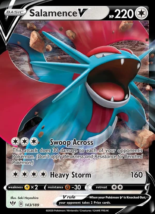Salamence V — Darkness Ablaze, Holo Rare V