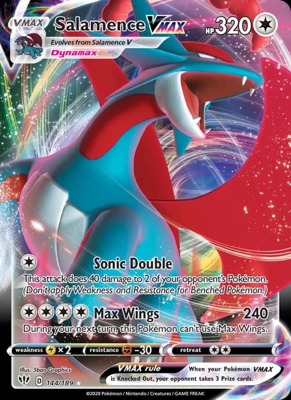 Salamence VMAX — Darkness Ablaze, Holo Rare VMAX