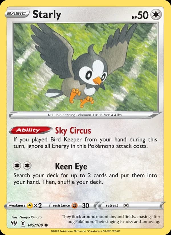 Starly — Darkness Ablaze, Common