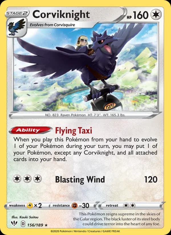 Corviknight — Darkness Ablaze, Holo Rare