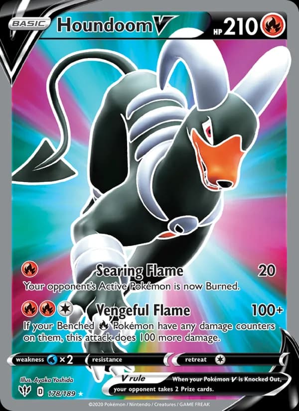 Houndoom V — Darkness Ablaze, Ultra Rare