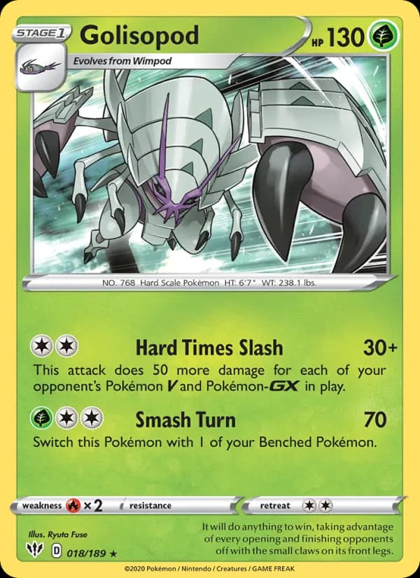 Golisopod — Darkness Ablaze, Holo Rare
