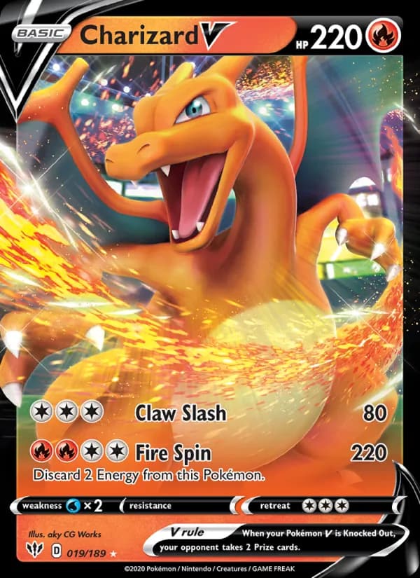 Charizard V — Darkness Ablaze, Holo Rare V