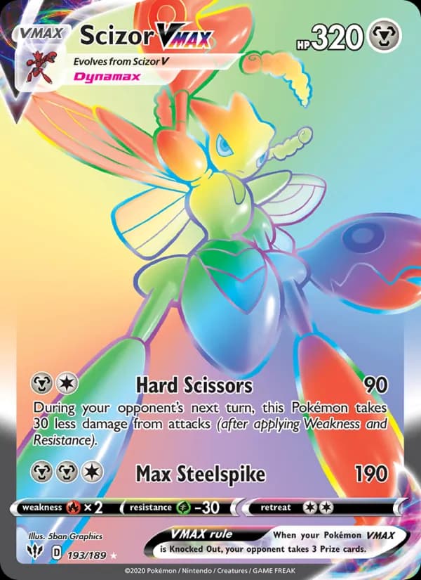 Scizor VMAX — Darkness Ablaze, Secret Rare