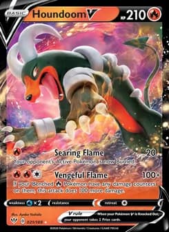 Houndoom V — Darkness Ablaze — Holo Rare V