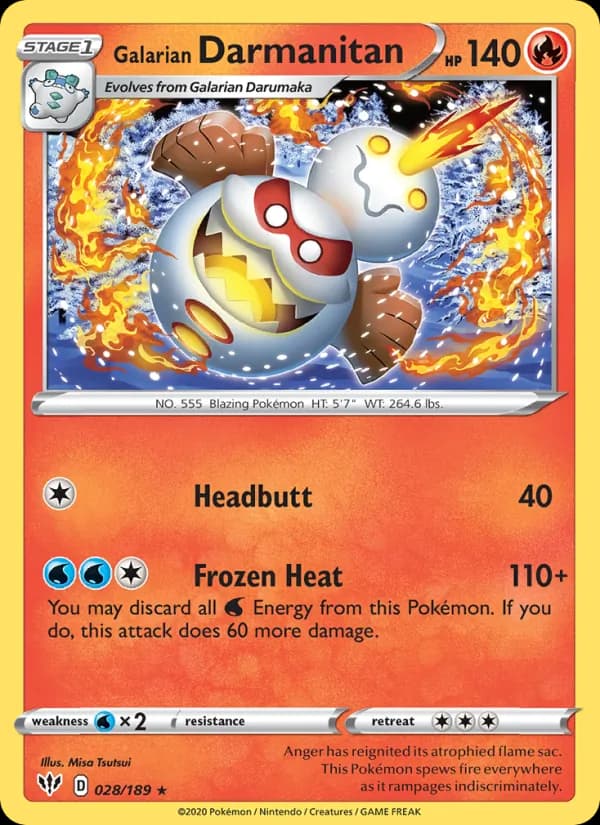 Galarian Darmanitan — Darkness Ablaze, Rare