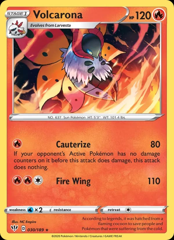 Volcarona — Darkness Ablaze, Rare