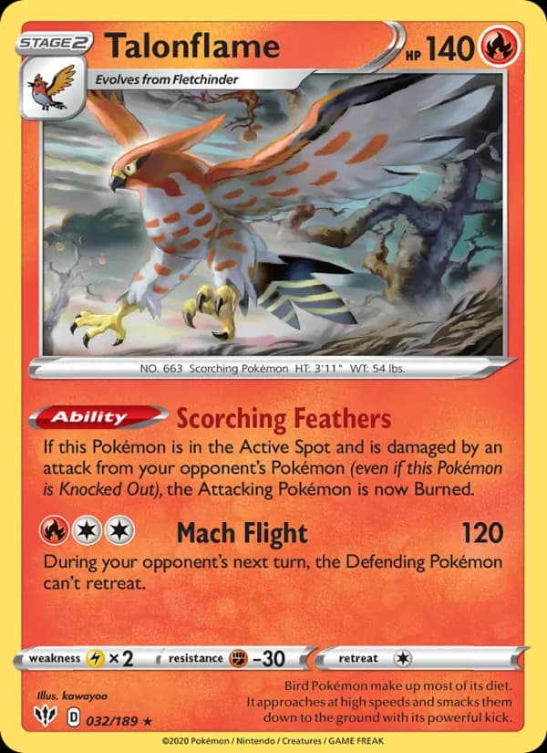 Talonflame — Darkness Ablaze, Rare