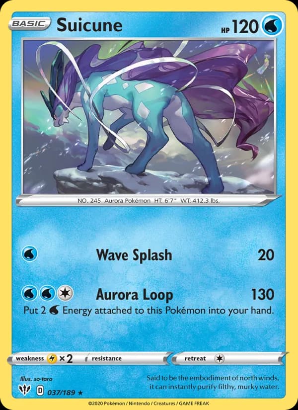 Suicune — Darkness Ablaze, Holo Rare