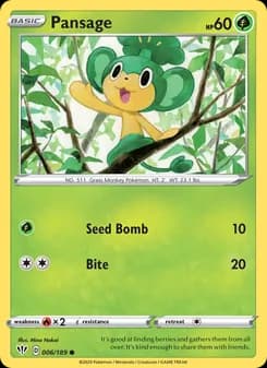 Pansage — Darkness Ablaze — Common