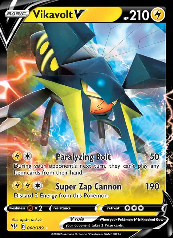 Vikavolt V — Darkness Ablaze, Holo Rare V