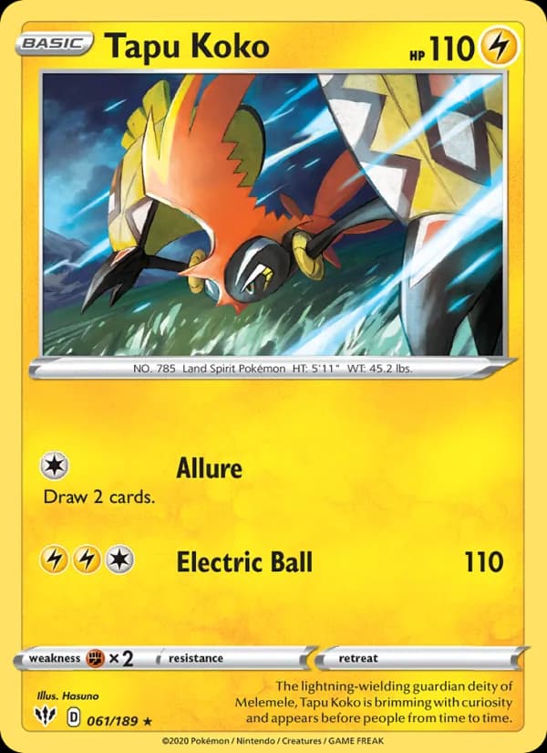Tapu Koko — Darkness Ablaze, Holo Rare