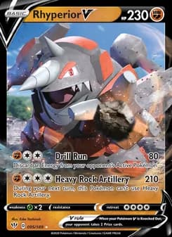 Rhyperior V — Darkness Ablaze — Holo Rare V