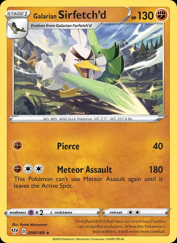 Galarian Sirfetch'd — Darkness Ablaze, Rare