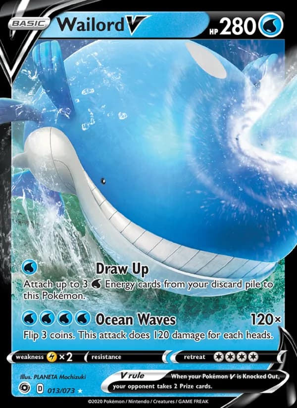 Wailord V — Champion's Path, Holo Rare V