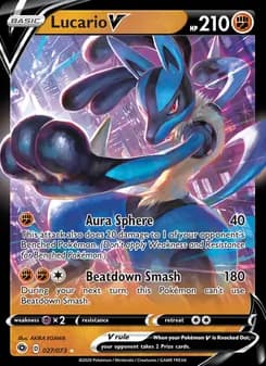 Lucario V — Champion's Path — Holo Rare V
