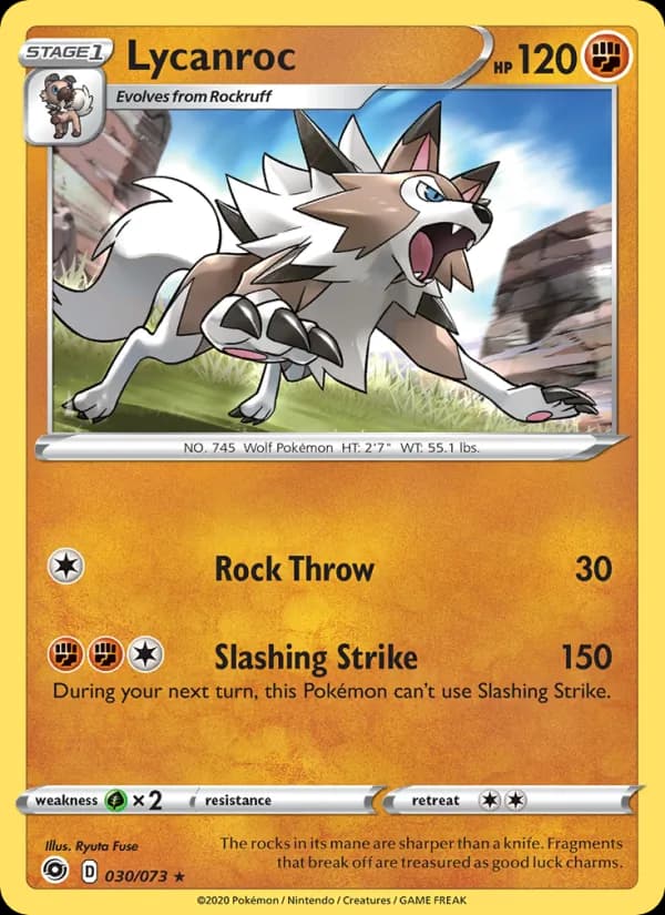 Lycanroc — Champion's Path, Holo Rare