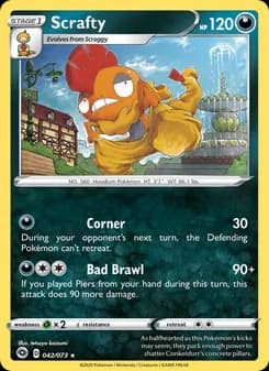 Scrafty — Champion's Path — Holo Rare