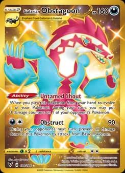 Galarian Obstagoon — Vivid Voltage — Secret Rare