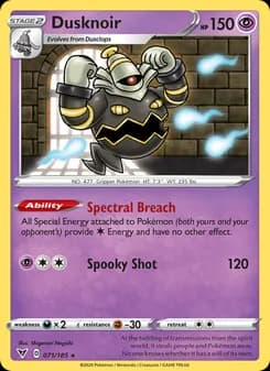 Dusknoir — Vivid Voltage — Holo Rare
