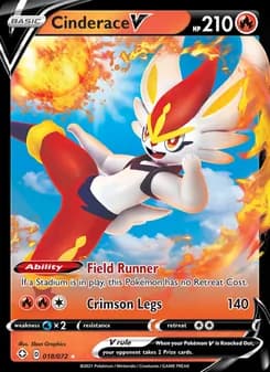 Cinderace V — Shining Fates — Holo Rare V