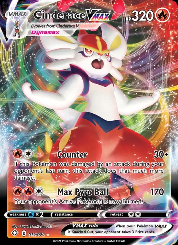 Cinderace VMAX — Shining Fates, Holo Rare VMAX