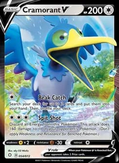 Cramorant V — Shining Fates — Holo Rare V