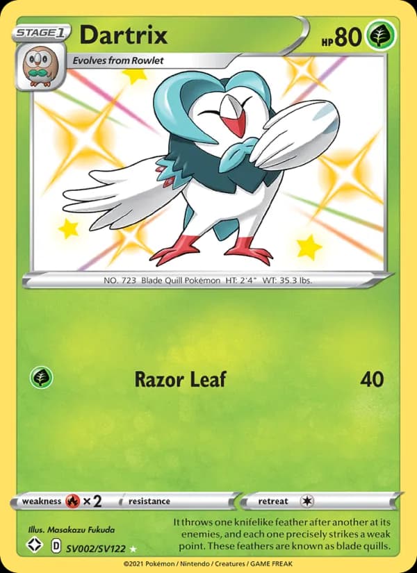 Dartrix — Shining Fates, Shiny rare