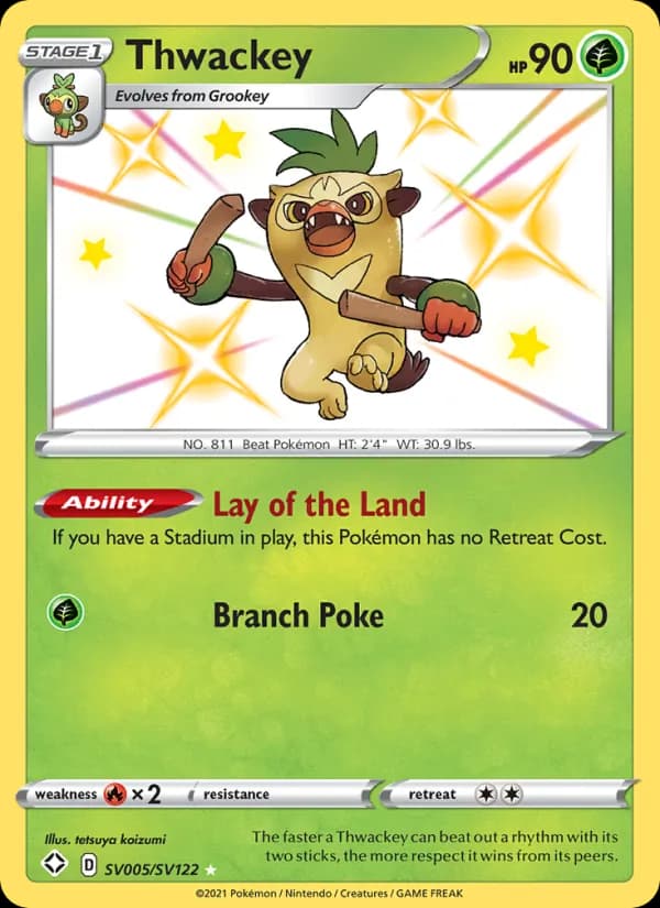 Thwackey — Shining Fates, Shiny rare