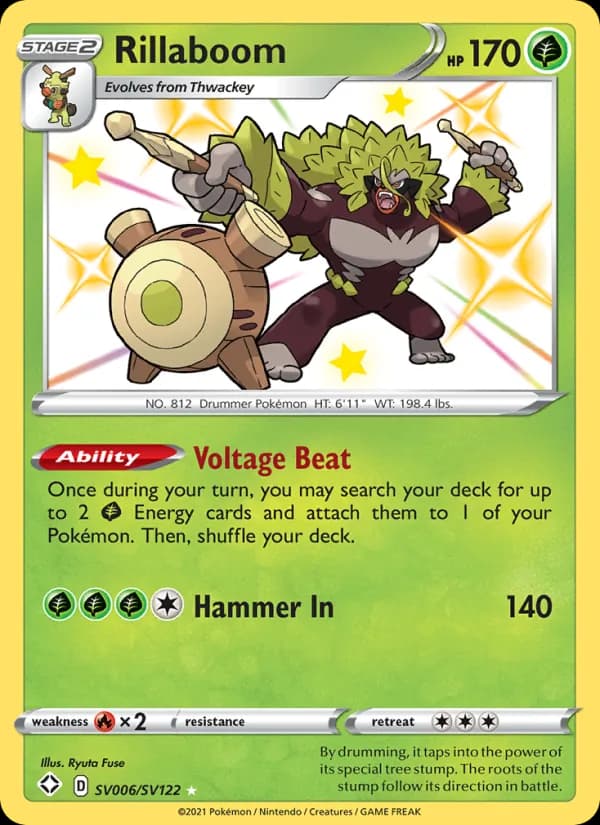 Rillaboom — Shining Fates, Shiny rare