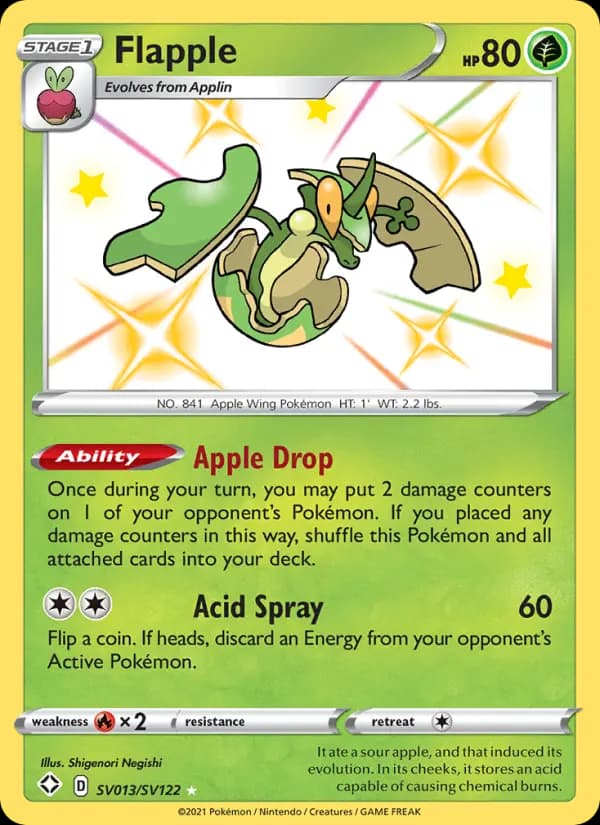 Flapple — Shining Fates, Shiny rare