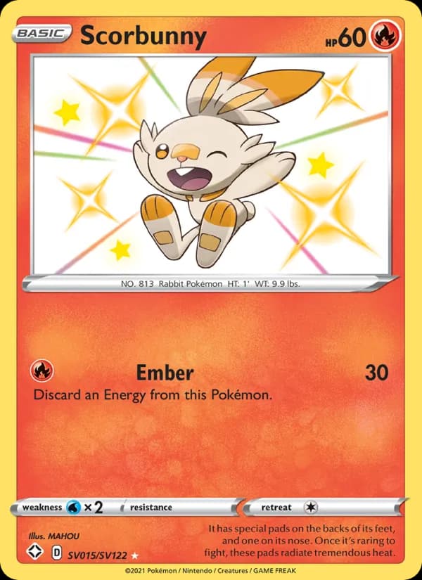 Scorbunny — Shining Fates, Shiny rare