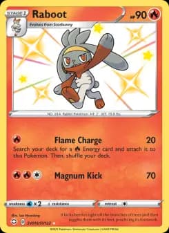 Raboot — Shining Fates — Shiny rare