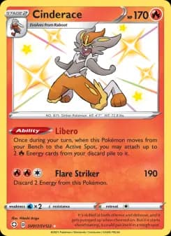 Cinderace — Shining Fates — Shiny rare