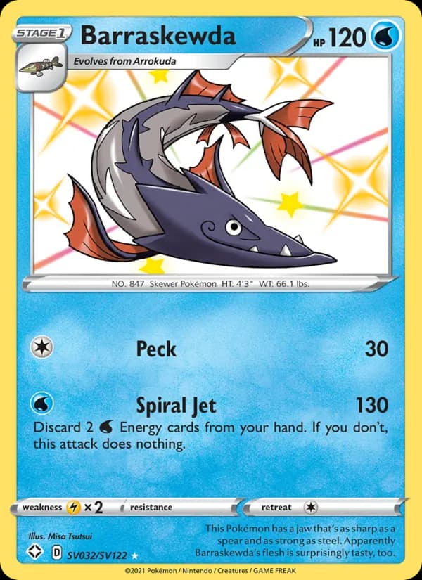 Barraskewda — Shining Fates, Shiny rare