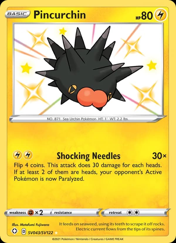 Pincurchin — Shining Fates, Shiny rare