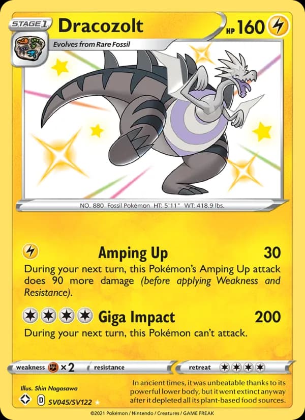 Dracozolt — Shining Fates, Shiny rare