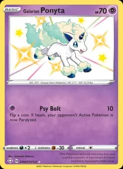 Galarian Ponyta — Shining Fates — Shiny rare