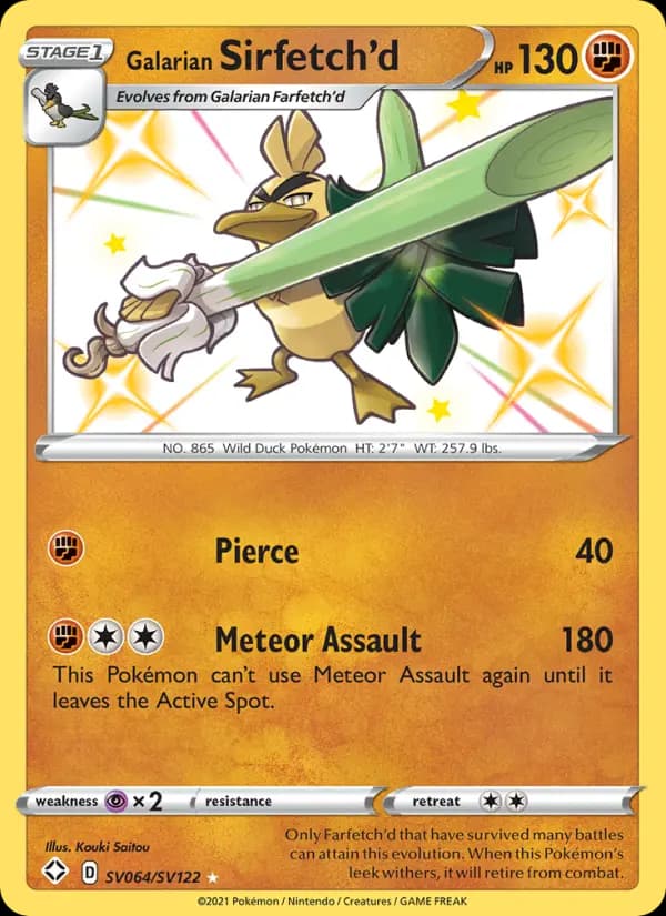 Galarian Sirfetch'd — Shining Fates, Shiny rare