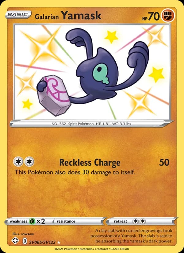 Galarian Yamask — Shining Fates, Shiny rare