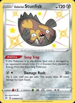 Galarian Stunfisk — Shining Fates — Shiny rare