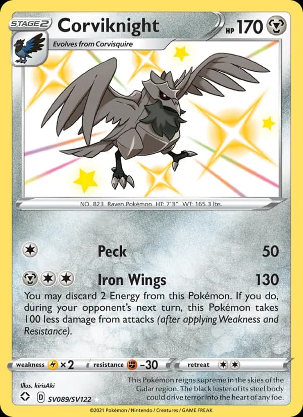 Corviknight — Shining Fates, Shiny rare
