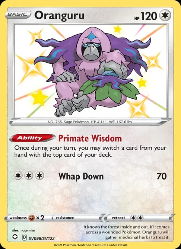 Oranguru — Shining Fates, Shiny rare