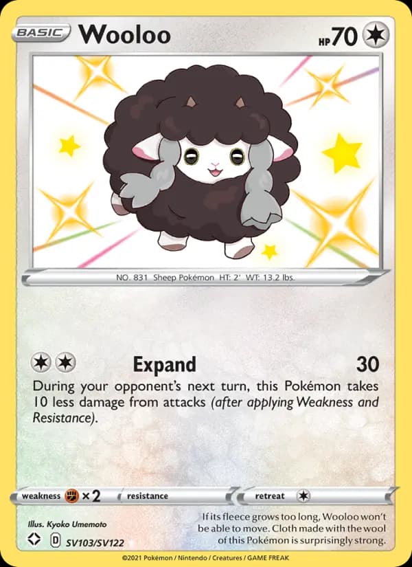 Wooloo — Shining Fates, Shiny rare