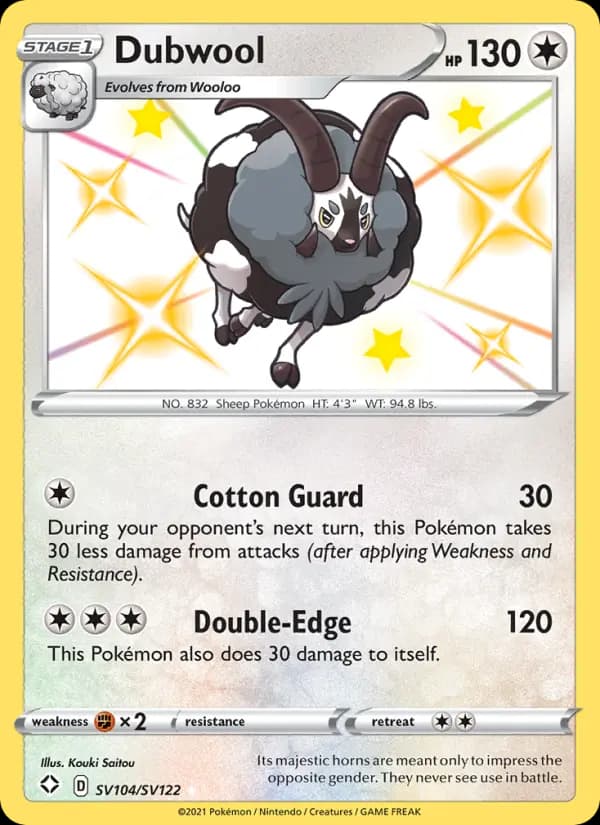 Dubwool — Shining Fates, Shiny rare