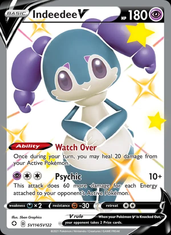 Indeedee V — Shining Fates, Shiny rare V