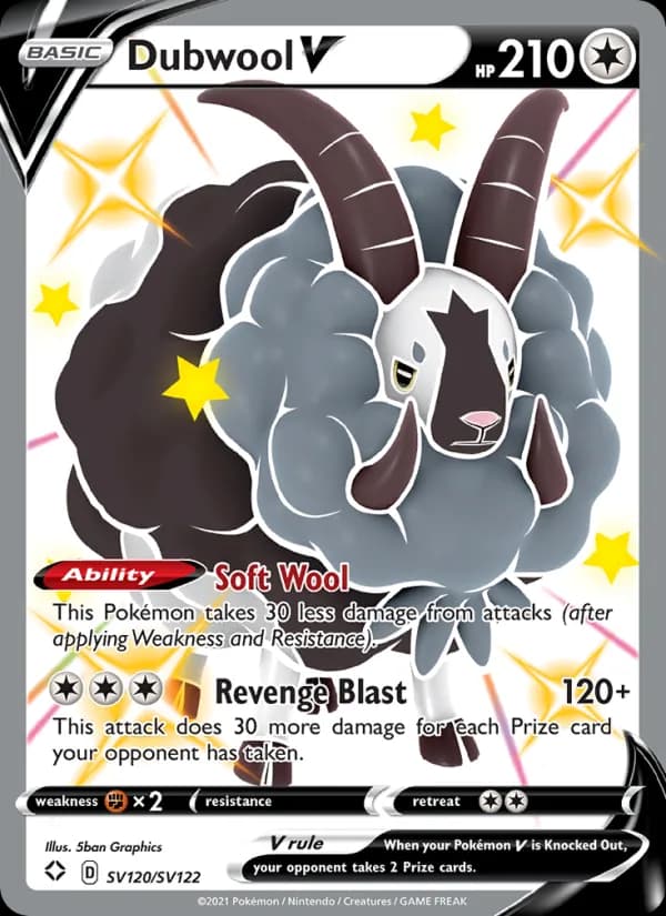 Dubwool V — Shining Fates, Shiny rare V